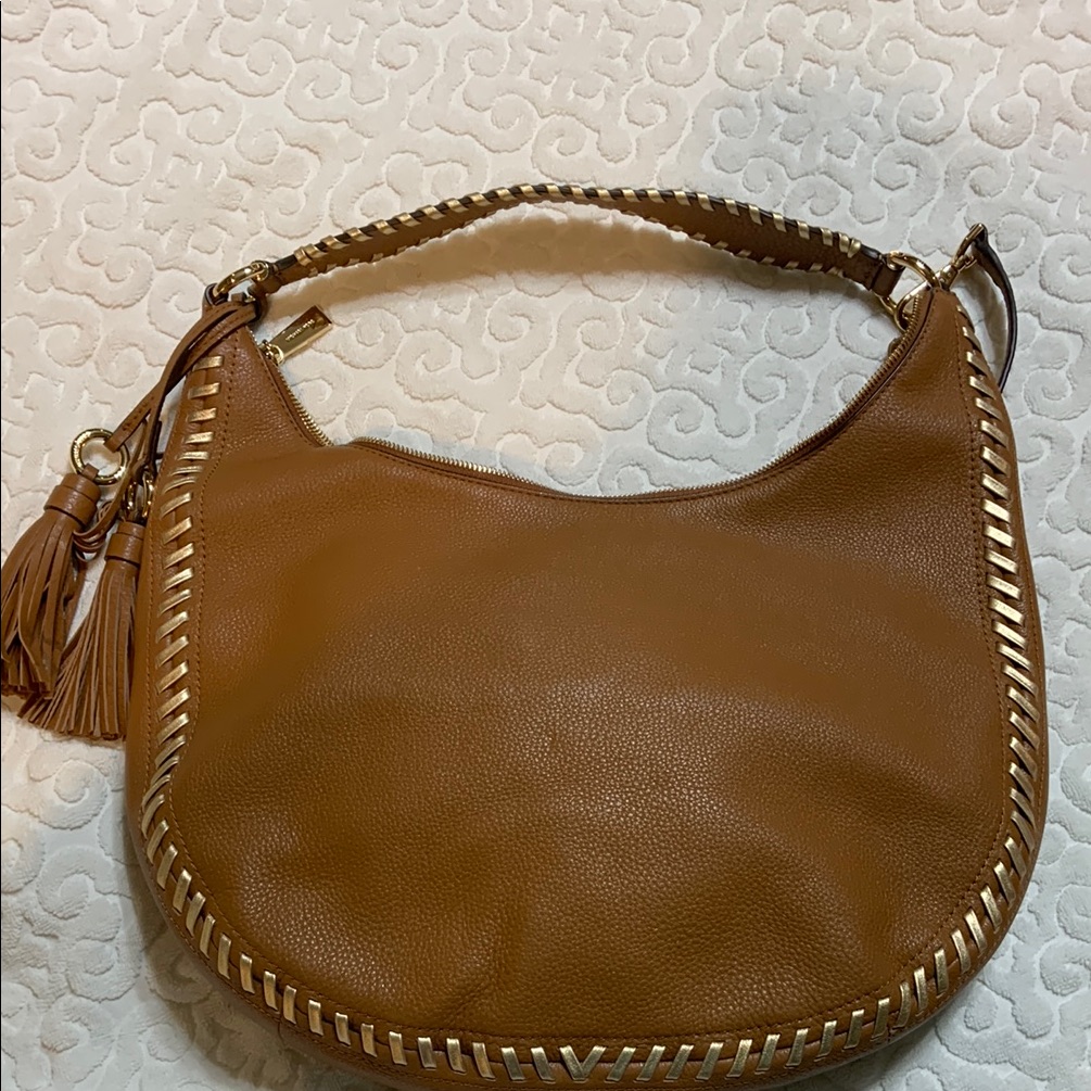 Brown Leather Michael Kors Hobo Bag